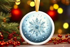 Round Christmas Ornament Sublimation|Clipart Product Image 1