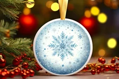 Round Christmas Ornament Sublimation|Clipart Product Image 1