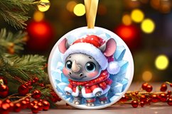 Round Christmas Ornament Sublimation|Clipart Product Image 1