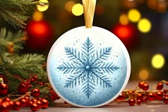 Round Christmas Ornament Sublimation|Clipart Product Image 1