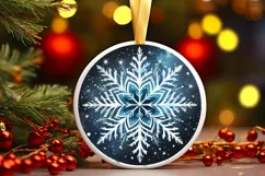 Round Christmas Ornament Sublimation|Clipart Product Image 1