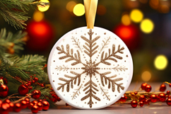 Round Christmass Ornament PNG Product Image 1