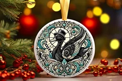 Round Christmas Ornament Sublimation|Clipart Product Image 1
