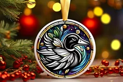 Round Christmas Ornament Sublimation|Clipart Product Image 2