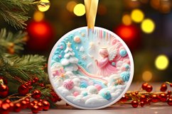 Round Christmas Ornament Sublimation|Clipart Product Image 1