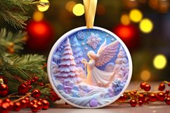 Round Christmas Ornament Sublimation|Clipart Product Image 1
