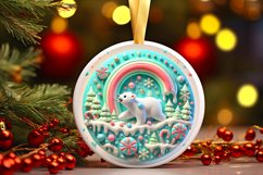 Round Christmas Ornament Sublimation|Clipart Product Image 2