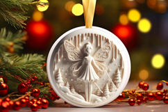 Round Christmass Ornament PNG Product Image 1