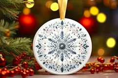 Round Christmas Ornament Sublimation|Clipart Product Image 3