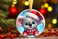 Round Christmas Ornament Sublimation|Clipart Product Image 2