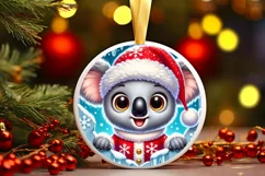 Round Christmas Ornament Sublimation|Clipart Product Image 2