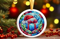 Round Christmas Ornament Sublimation|Clipart Product Image 2
