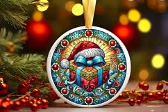 Round Christmas Ornament Sublimation|Clipart Product Image 2