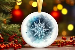 Round Christmas Ornament Sublimation|Clipart Product Image 3
