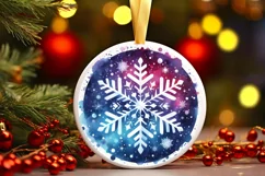 Round Christmas Ornament Sublimation|Clipart Product Image 3