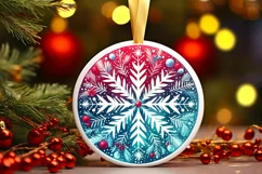 Round Christmas Ornament Sublimation|Clipart Product Image 3