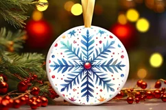 Round Christmas Ornament Sublimation|Clipart Product Image 3