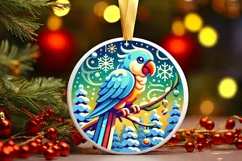 Round Christmas Ornament Sublimation|Clipart Product Image 1