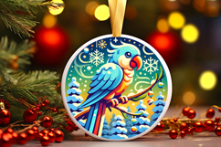 Round Christmass Ornament PNG Product Image 1