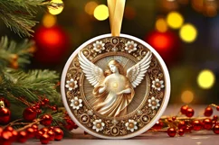 Round Christmas Ornament Sublimation|Clipart Product Image 2
