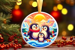 Round Christmas Ornament Sublimation|Clipart Product Image 2