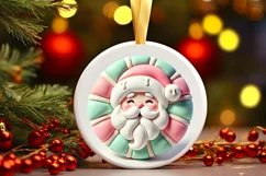 Round Christmas Ornament Sublimation|Clipart Product Image 2