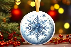 Round Christmas Ornament Sublimation|Clipart Product Image 1