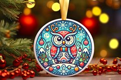 Round Christmas Ornament Sublimation|Clipart Product Image 1