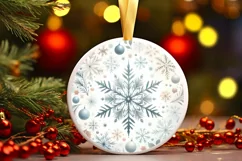 Round Christmas Ornament Sublimation|Clipart Product Image 1