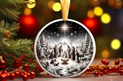 Round Christmas Ornament Sublimation|Clipart Product Image 1