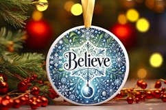 Round Christmas Ornament Sublimation|Clipart Product Image 1