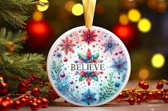 Round Christmas Ornament Sublimation|Clipart Product Image 1