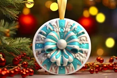 Round Christmas Ornament Sublimation|Clipart Product Image 1