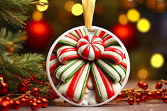 Round Christmass Ornament PNG Product Image 1