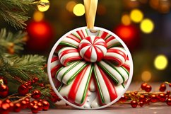 Round Christmas Ornament Sublimation|Clipart Product Image 1