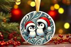Round Christmas Ornament Sublimation|Clipart Product Image 2