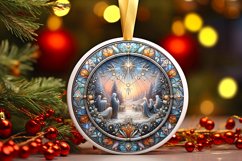 Round Christmas Ornament Sublimation|Clipart Product Image 1