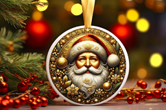 Round Christmass Ornament PNG Product Image 1
