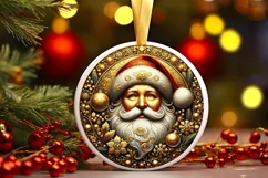 Round Christmas Ornament Sublimation|Clipart Product Image 1