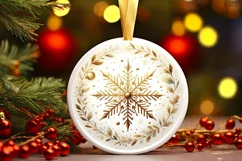 Round Christmas Ornament Sublimation|Clipart Product Image 3