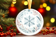 Round Christmass Ornament PNG Product Image 1