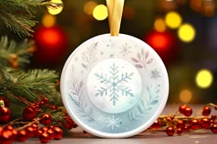 Round Christmas Ornament Sublimation|Clipart Product Image 3