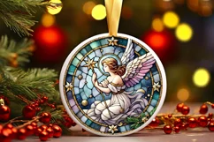 Round Christmas Ornament Sublimation|Clipart Product Image 1