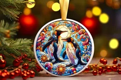 Round Christmas Ornament Sublimation|Clipart Product Image 1