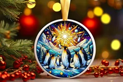 Round Christmas Ornament Sublimation|Clipart Product Image 1
