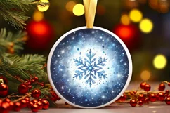 Round Christmas Ornament Sublimation|Clipart Product Image 1