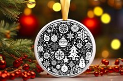 Round Christmas Ornament Sublimation|Clipart Product Image 1