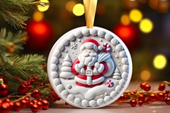 Round Christmas Ornament Sublimation|Clipart Product Image 1