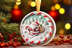 Round Christmass Ornament PNG Product Image 1