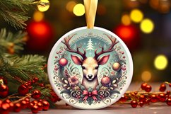 Round Christmas Ornament Sublimation|Clipart Product Image 2